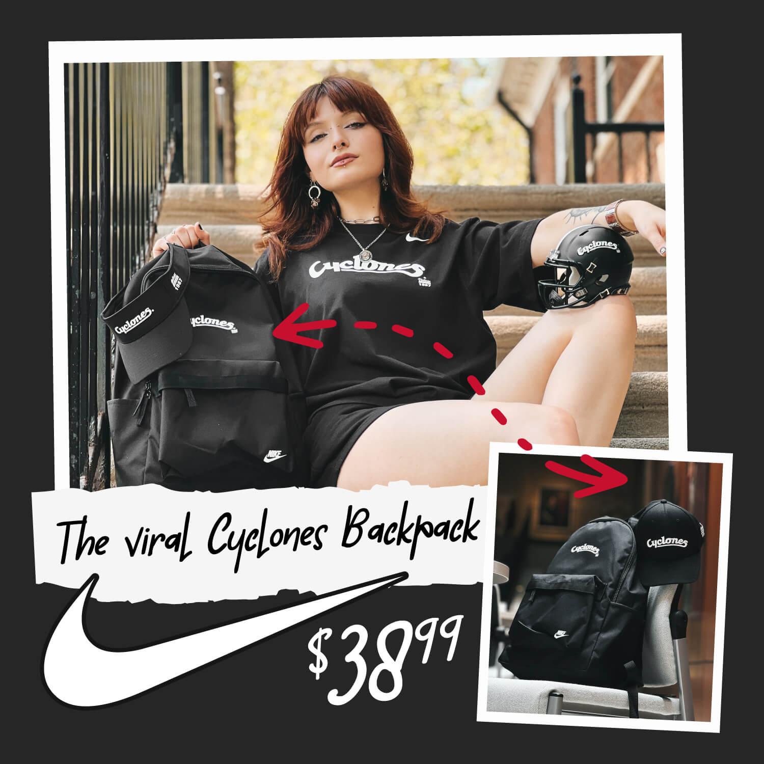 Cyclones Script Backpack
